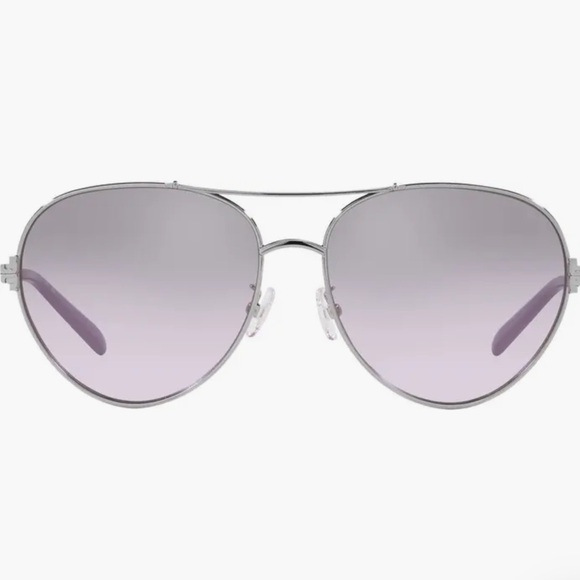 Tory Burch NWOB Lavender and Silver Aviator Sunglasses....